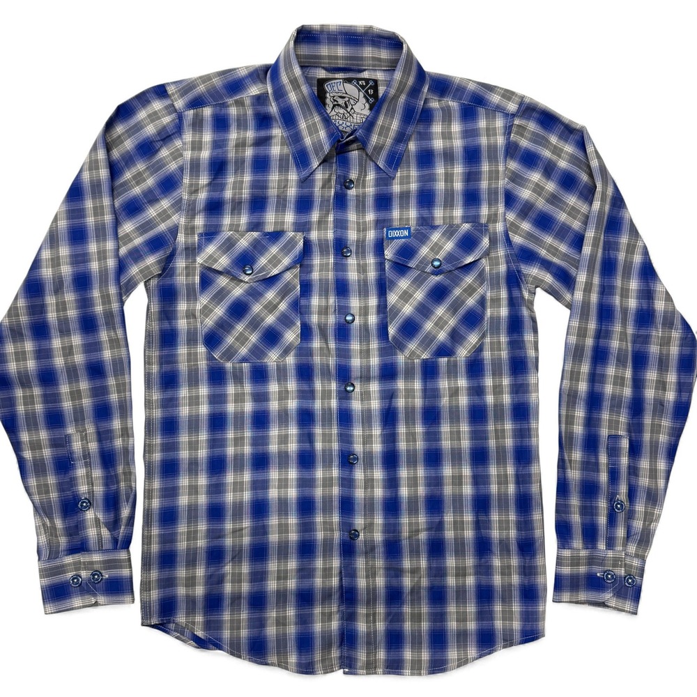 DIXXON Flannel Co. Mens Long Sleeve Plaid Snap Button Up Shirt XS Bamboo Blend